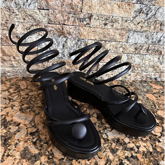 Cult Gaia Alba platform sandal black - Picture 3 of 10